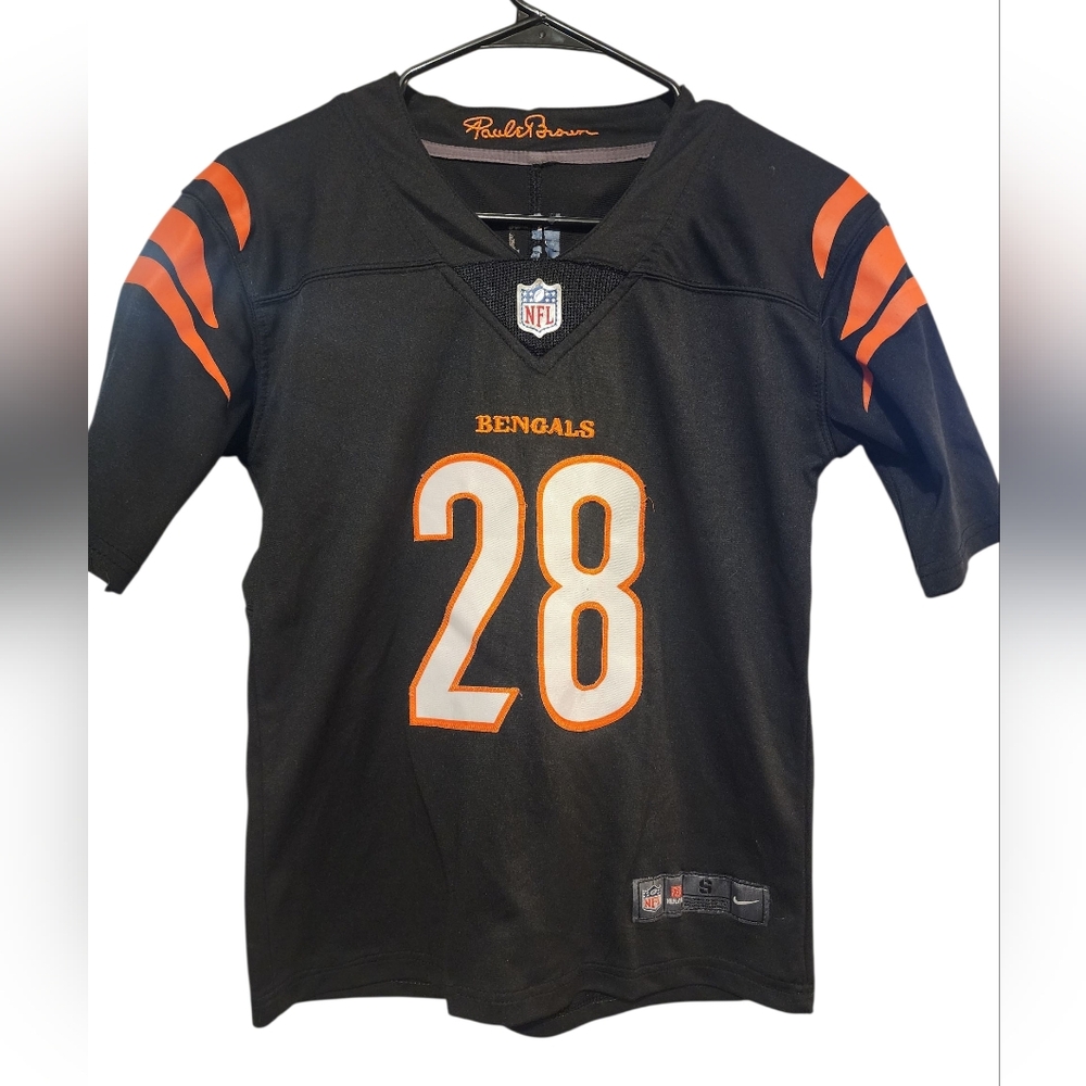 Nike Womens Paul Brown Black and Orange Bengals Football Jersey